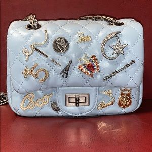 Light blue pendant purse